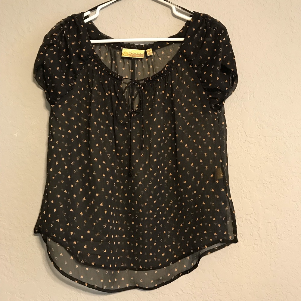 Sheer black princess Vera Wang tip, size S